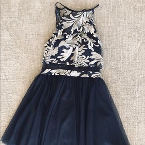 Navy Blue and Silver dress
